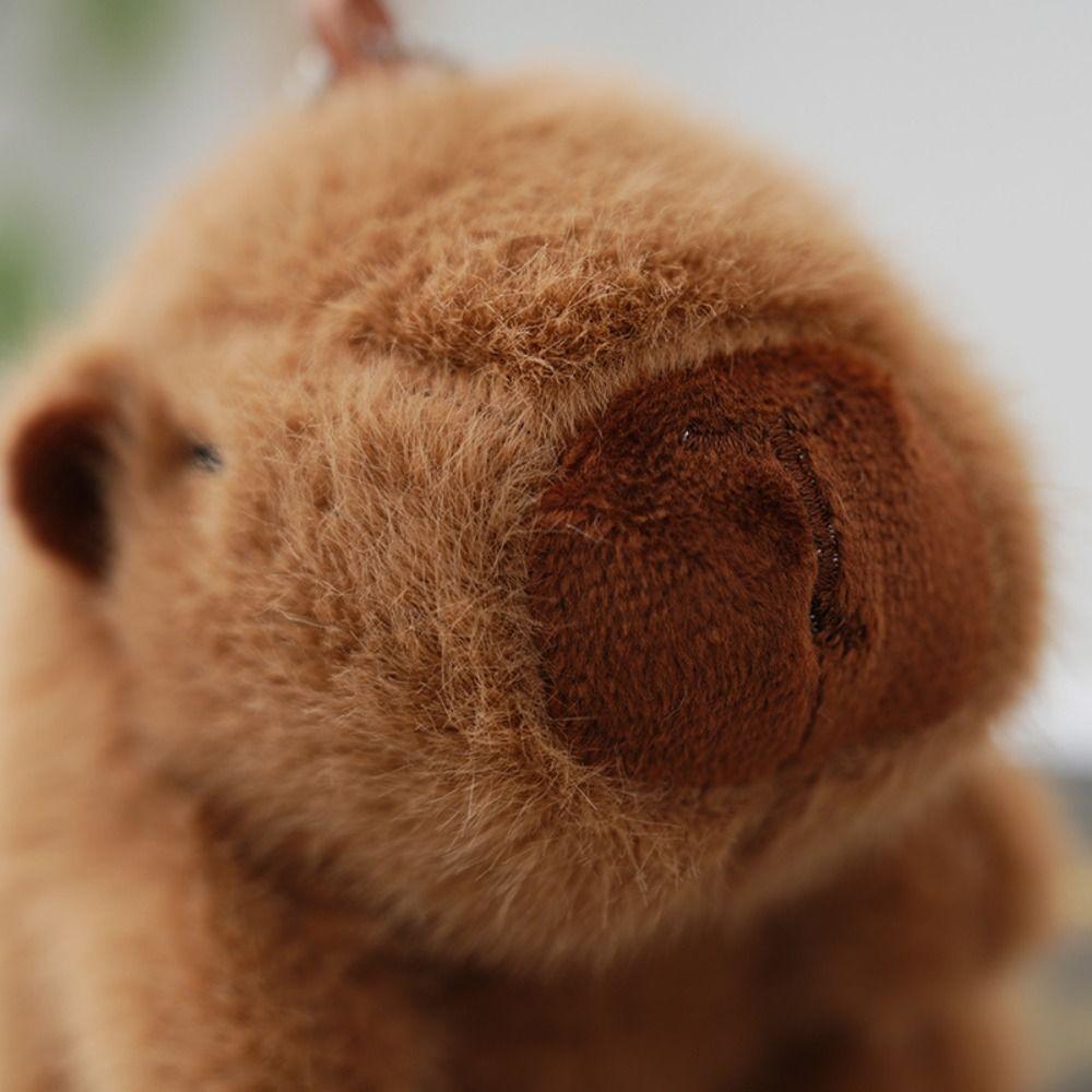PP Cotton Kapybara Fluffty Animals Keyring Plush Cartoon Stuffed Car Key Ring  Kid Girl Boy