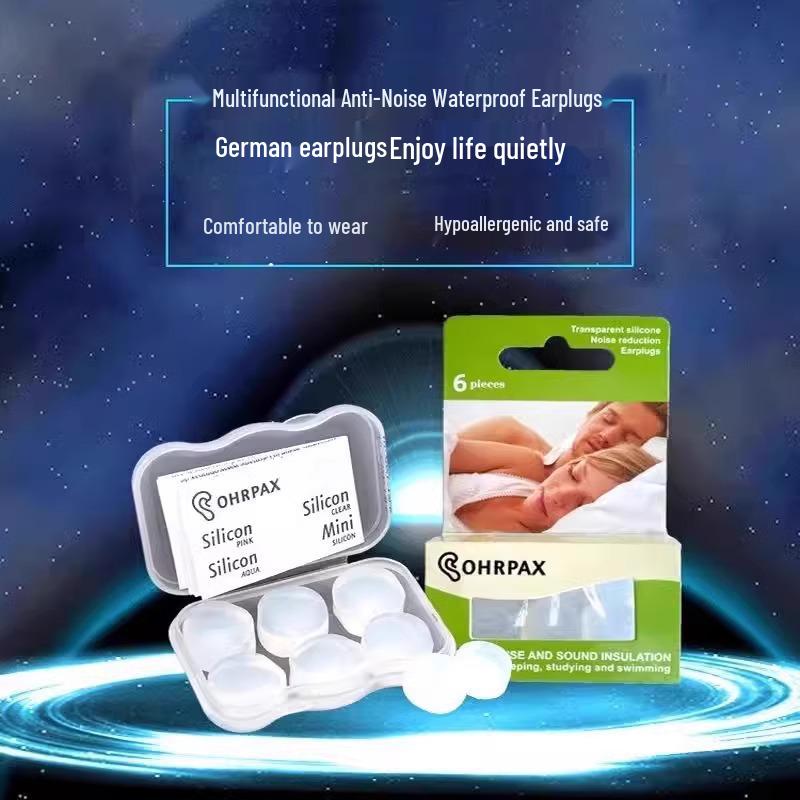 Sleep-Enhanced German Silicone Earplugs: Soundproof, Noise-Reducing, Pain-Free for Studying & Rest