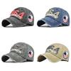 American Street Style Wash Cotton Baseball Cap With 3d Embroidery For Casual Women