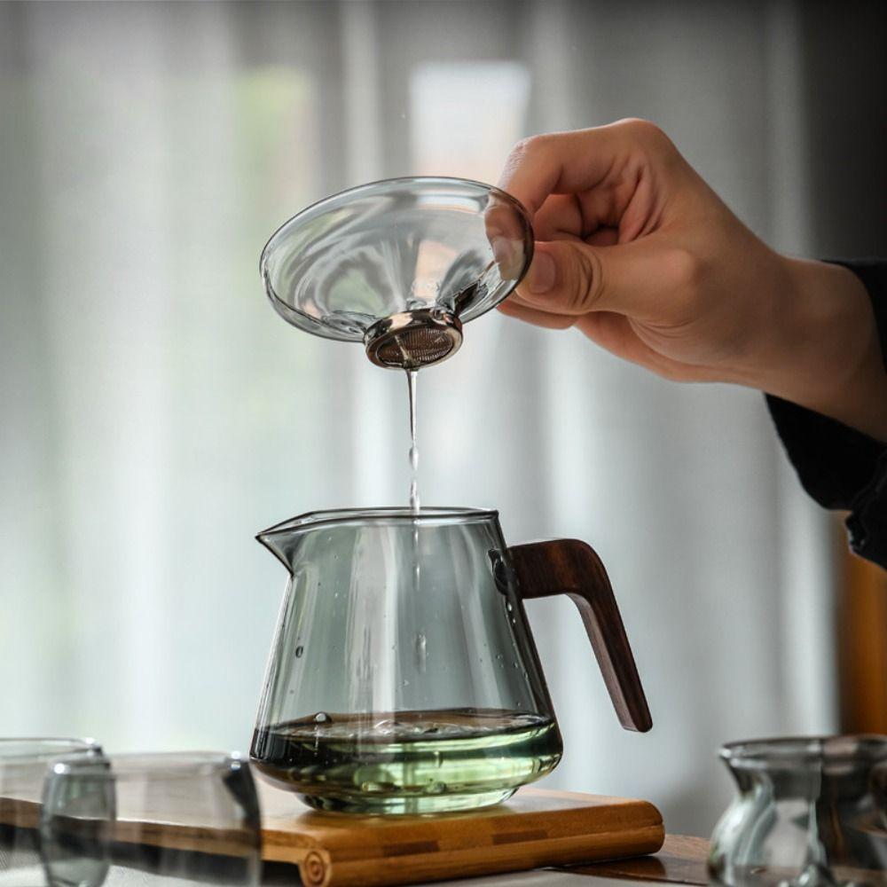 Japanese Style Glass Tea Filter Mountain Shape Tea&Water Separator Teapot Tea Pot Tea Lovers