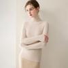 2026 Le Kasha Women's Pure Cashmere Ribbed High Neck Base Layer Top