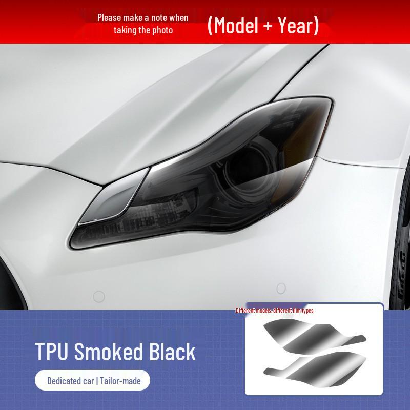 Smoked Black Headlight Film for Maserati Ghibli Levante – TPU Protective Sticker Modification