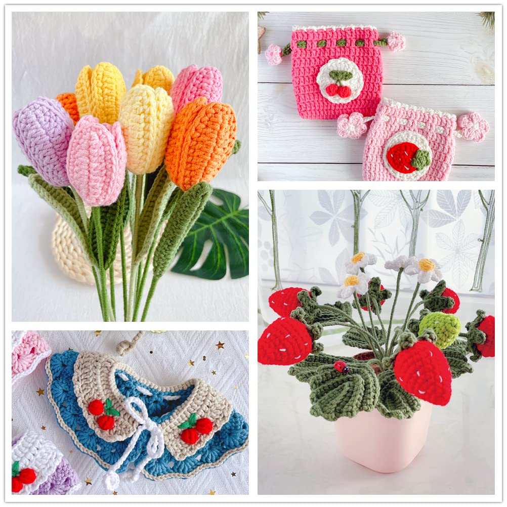 Millais Cotton Yarn, Medium Weight, 3 Balls, Approx. 100g/210m, Crochet Knitting (Col. 3, Light Beige)