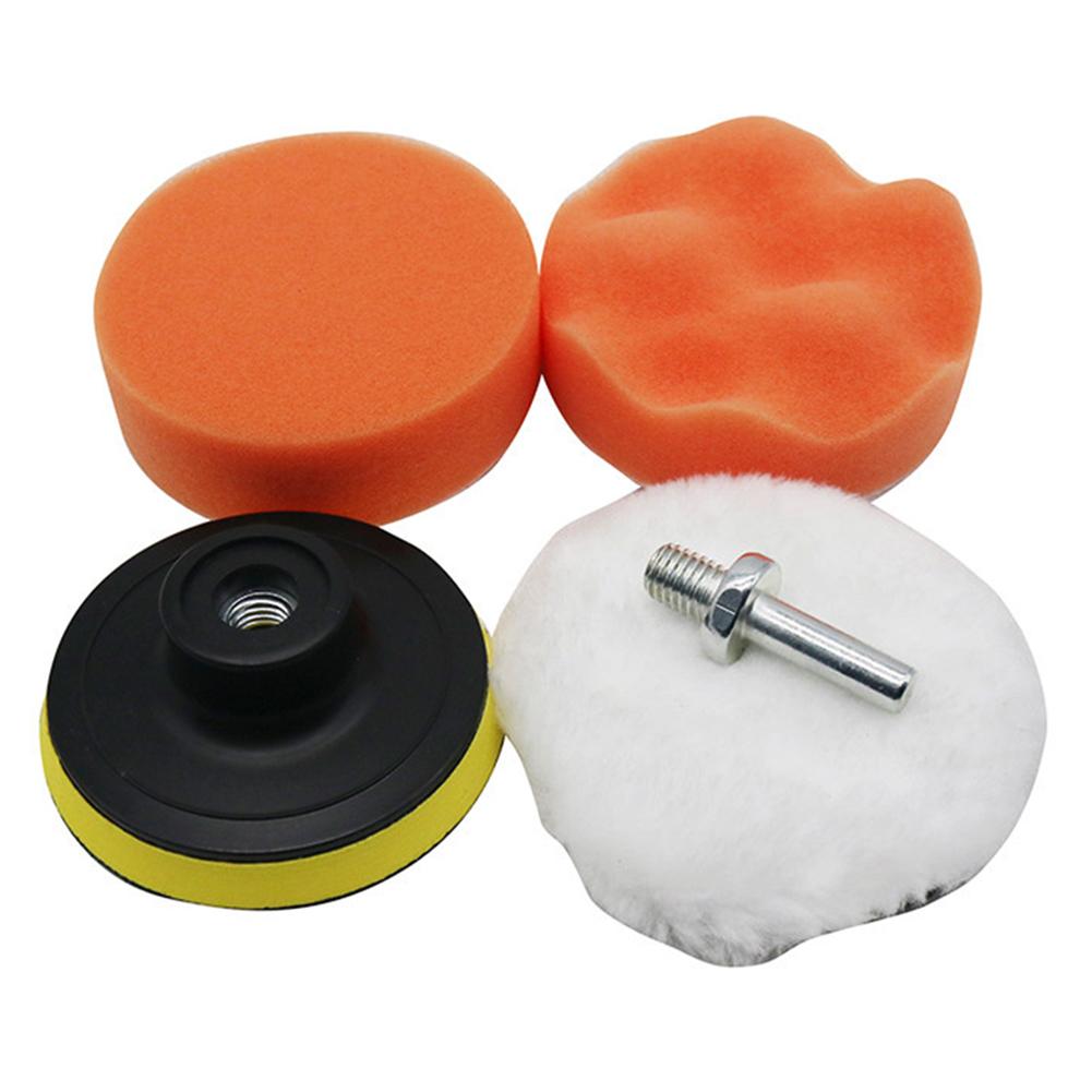 

5 шт. 3-дюймовый чехол для полировального диска автомобиля, самоклеящаяся шерстяная полировальная машина, инструмент для нанесения воска, губка для полировального диска Wool Wheel