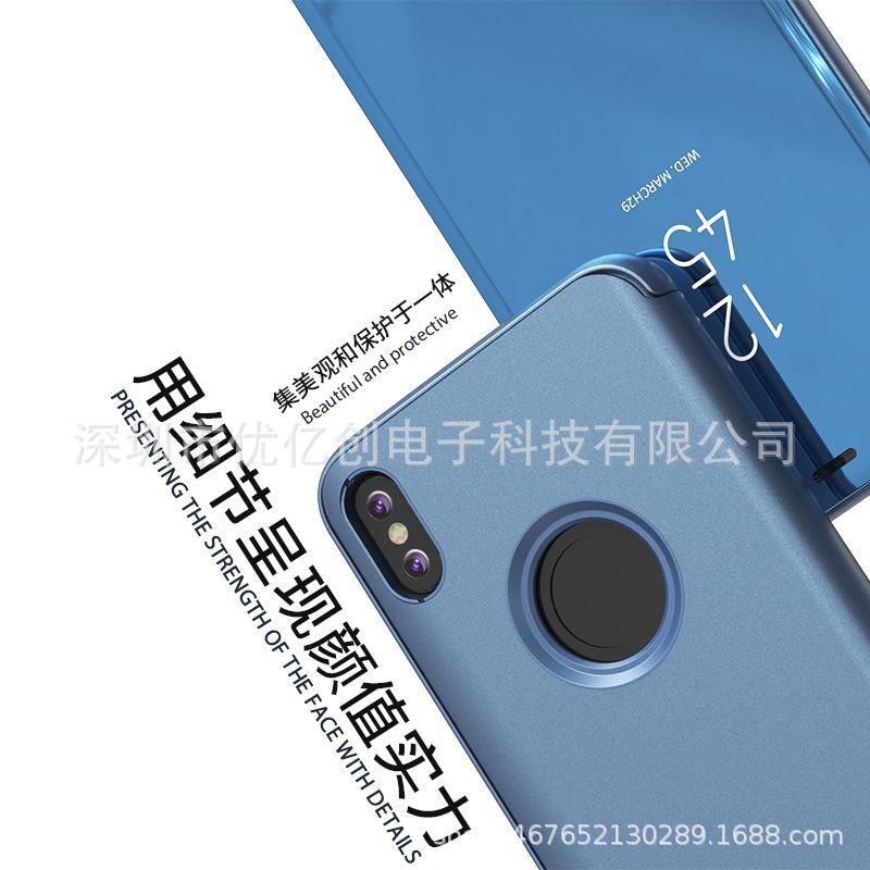 Spiegeloberfläche Flip Case Galaxy S25 Ultra Note 20 Mit Ständer Stoßfest PU-Lederhülle In Mehreren Farben