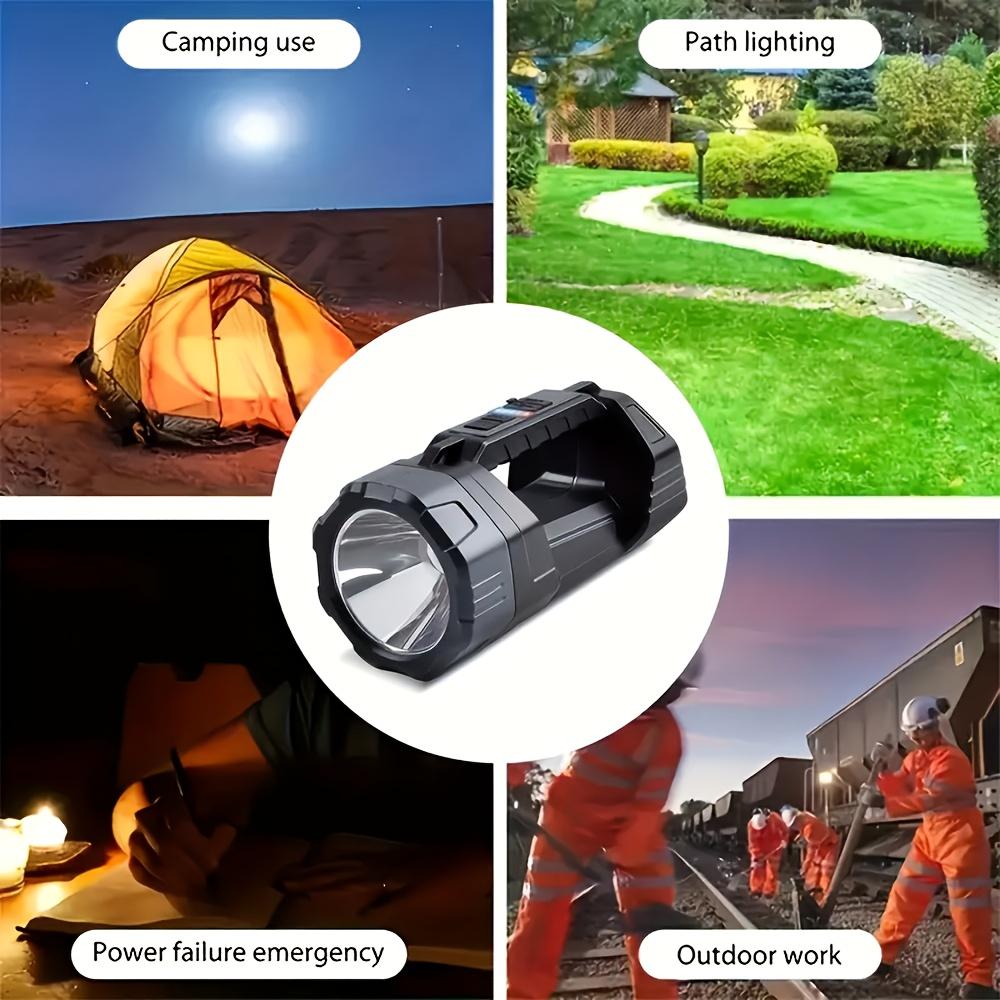 Rechargeable Spotlight Flashlight, Ultra Bright LED,USB Charging Portable Lantern with Side Lighting,Suitable for Emergency Situations,Hiking,camping
