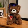Doctor bear doll wearing doctor hat teddy bear graduation commemorative gift plush toy bear doll