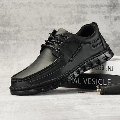 Modne ręcznie robione skórzane męskie buty casualowe Wysokiej jakości lekkie oddychające skórzane buty Wszechstronne wygodne męskie buty do użytku na zewnątrz i do jazdy