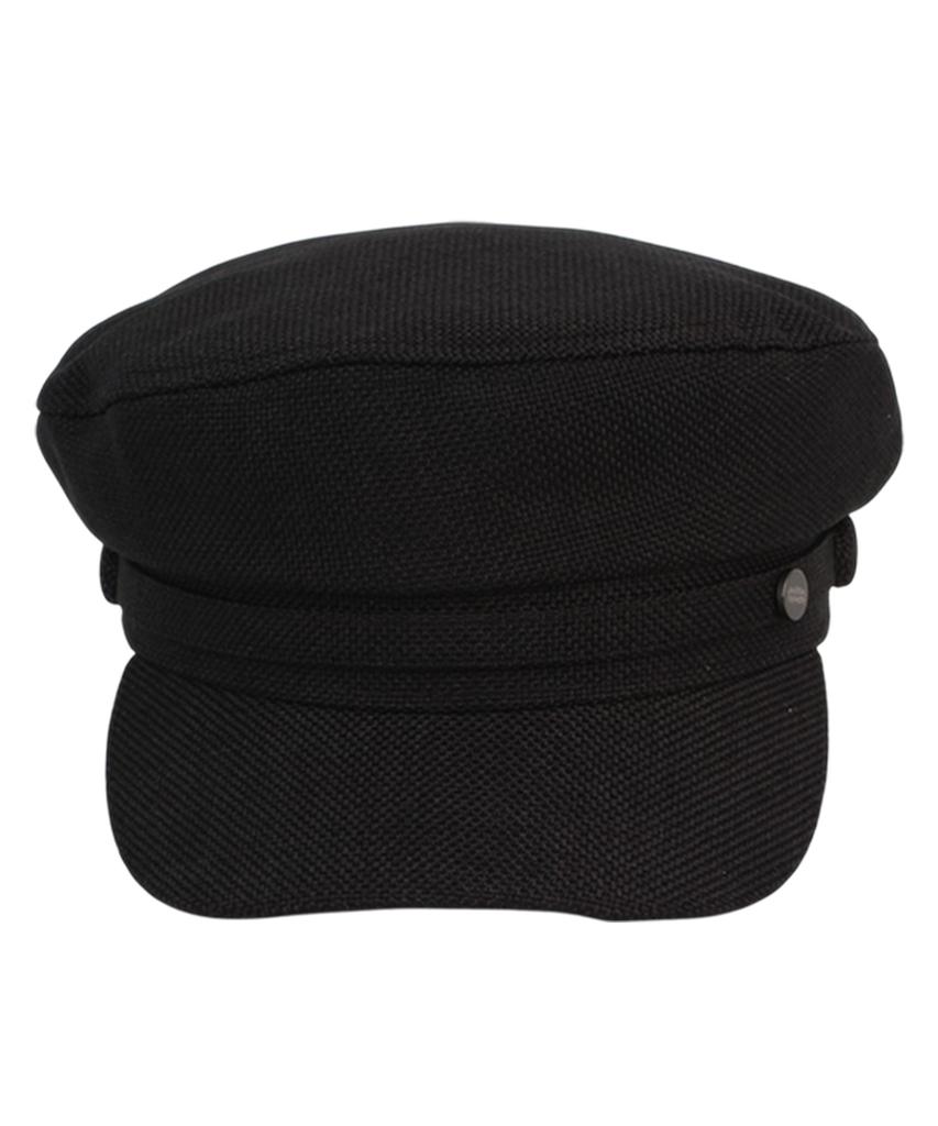 Yunibeosyeolkemiseuteuli Linen Logo Black Marine Cap