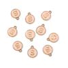 10Pcs 12x2.5mm Alphabet Double Face Charms Pendant Beads for Jewelry DIY Findings