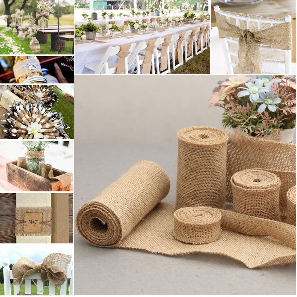 DIY Burlap Roll: Solid Color Jute for Christmas, Wedding, Crafts, Table Runners, Chair Backs