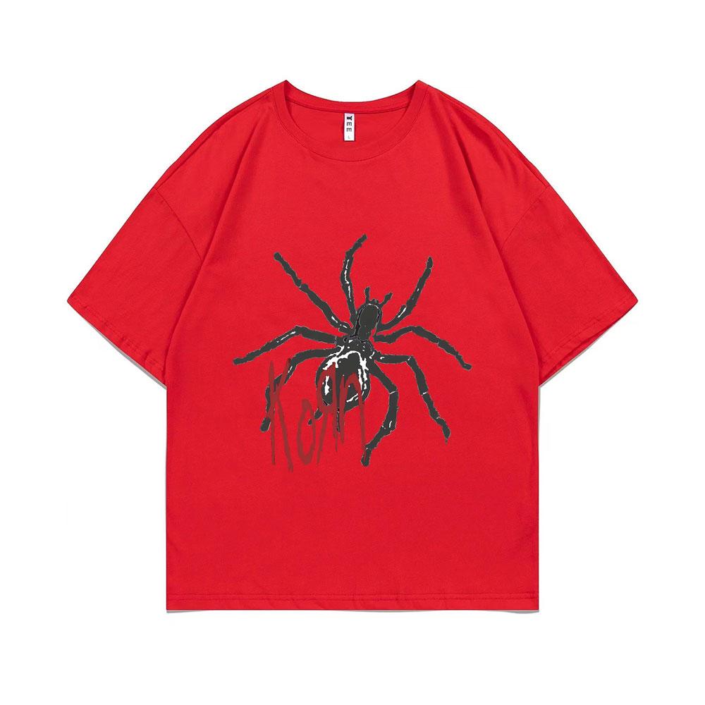 

Rock Metal Band Korn Spider Graphic Tshirt Male Fashion Casual Short Sleeve Unisex Vintage Oversized T Shirts Unisexs 90s Streetwear S