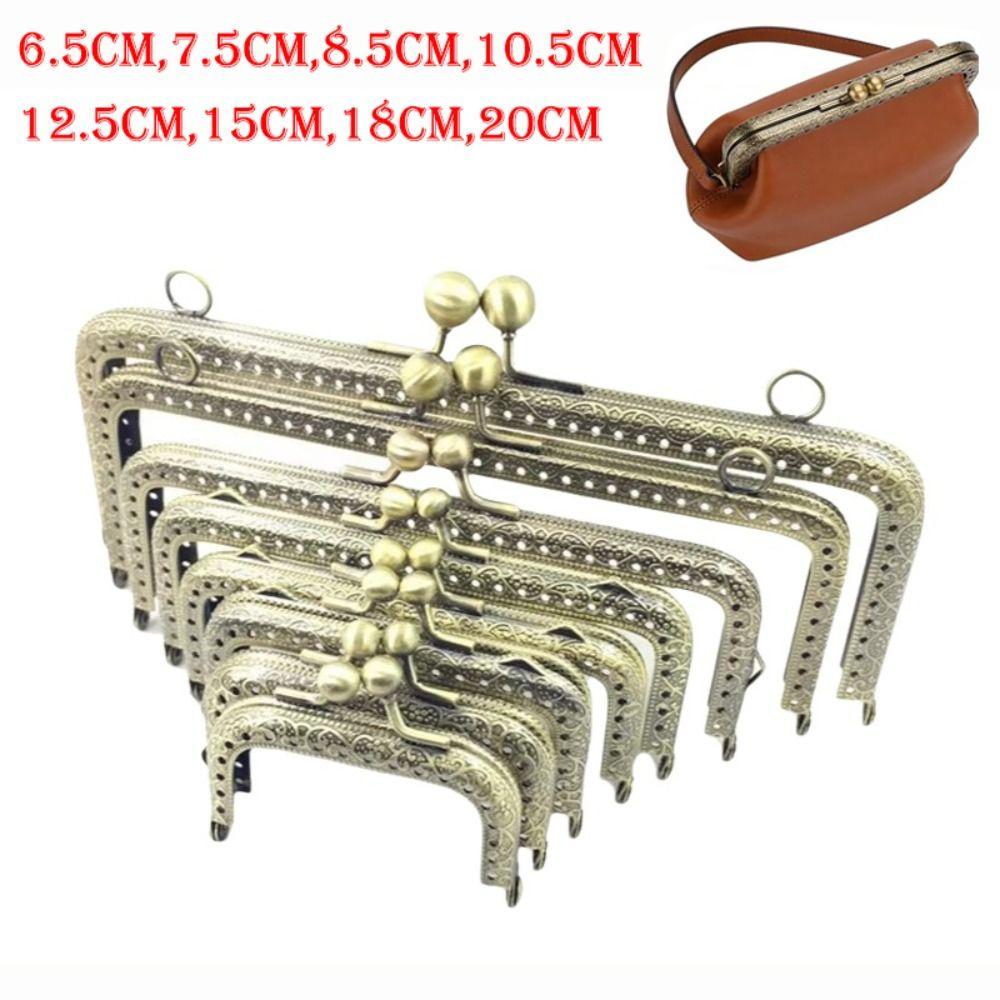 DIY Square Kiss Clasp Lock Metal Frame 6.1-11CM Wallet Kiss Clasp Antique Bronze Clutch Frame Bag Making