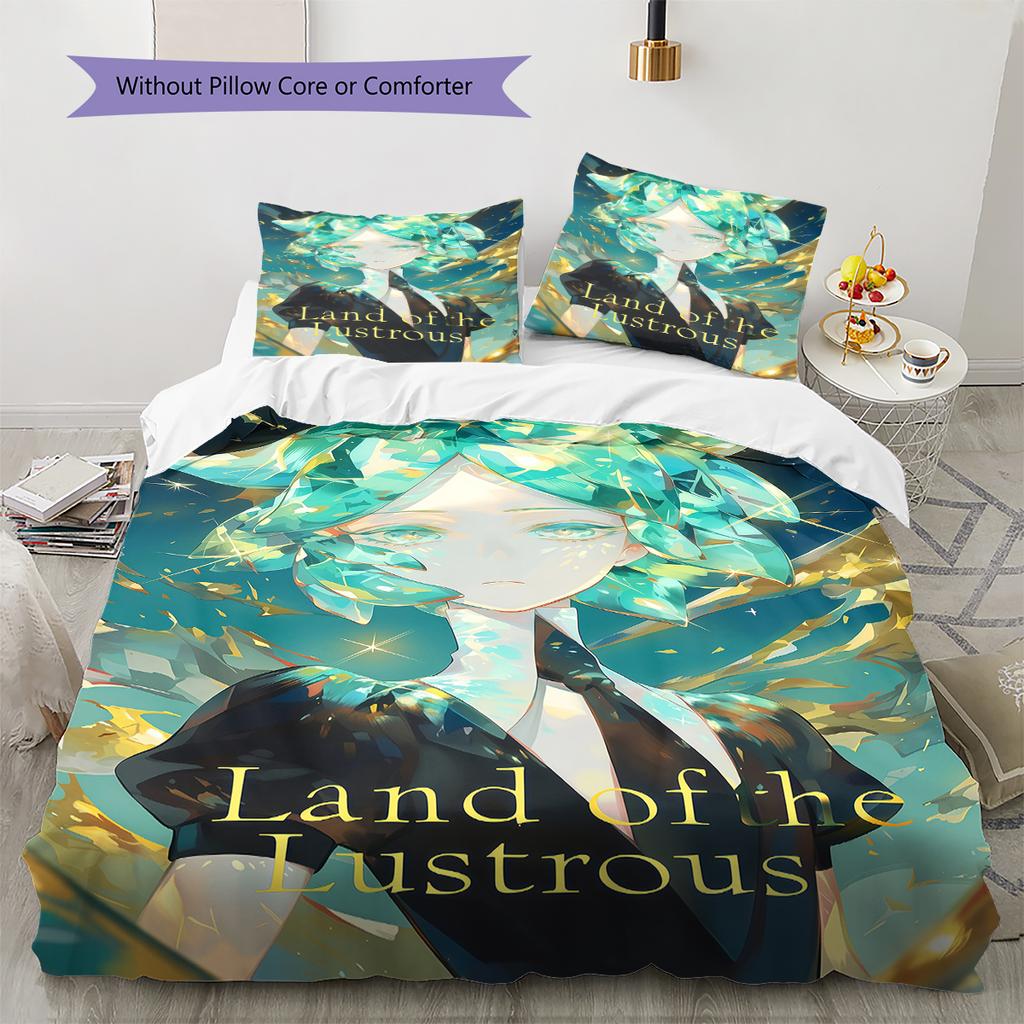 Land of the Lustrous Pattern Bedding,Quilt Set Quilt Cover Pillowcase Home Birthday Gift (1 * duvet cover + 2 * pillowcase, without core)
