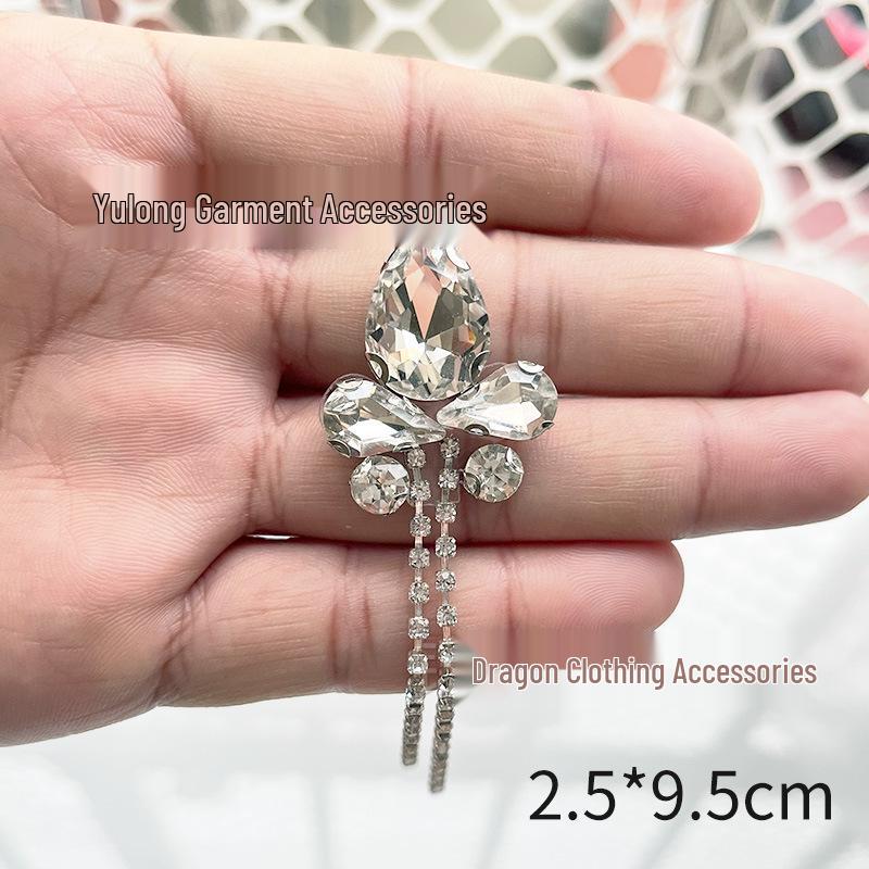 White Rhinestone DIY Hotfix Adhesive Fabric for Crystal Ornaments & Shoe Box Decorations
