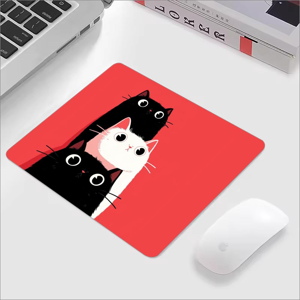 Cute Cartoon Cat Mouse Pad Square Rubber Anti-slip Mousepads HD Computer Office Game Table Mats Small Decor Desk Pads 450*400MM