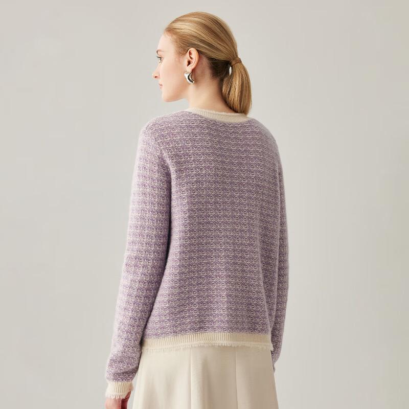 Zhaojun 2025 A/W Little Fragrance Cashmere Jacquard Cardigan