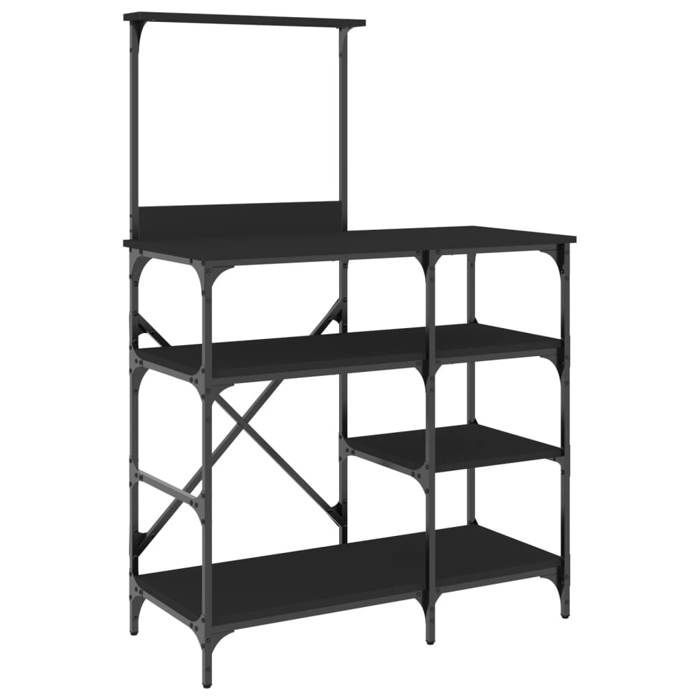 VidaXL Baker's Rack, Shelf with Adjustable Feet, Storage Furniture, Interior Kitchen Organizer, Modern, 845416