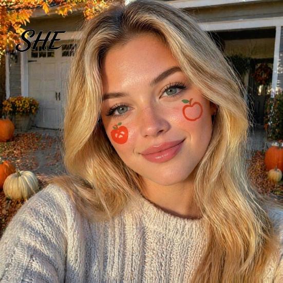 Temporary Makeup Stickers Halloween Face Tattoos, Realistic Waterproof Water Transfer Stickers, Skin-friendly Outdoor Party Art Breathable Body