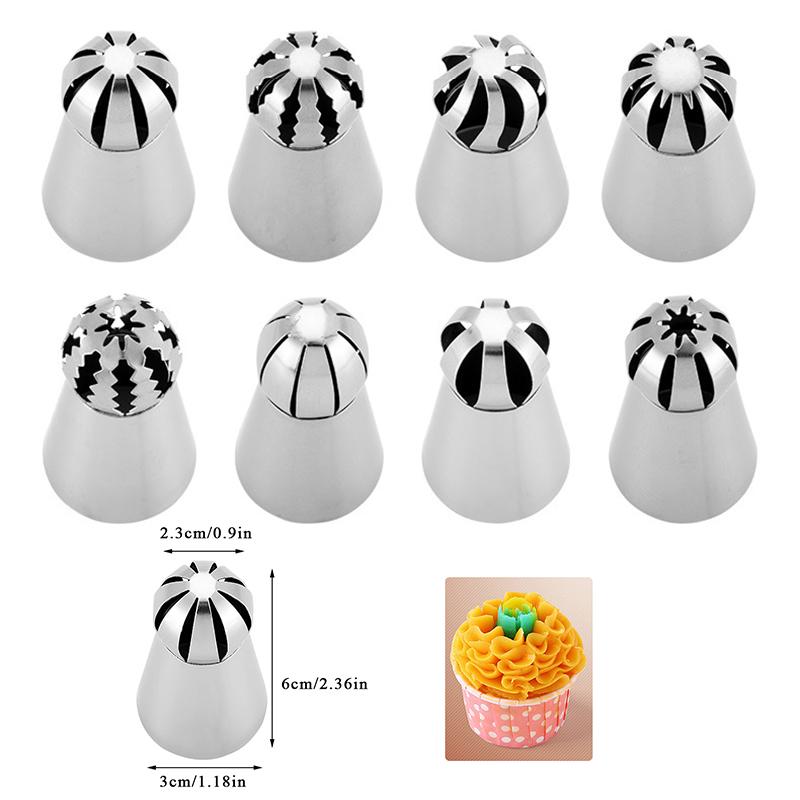 20pcs Torch Russian Piping Tips Cake Decorating Genuine Icing Nozzles Ball Tips Frosting Bag Baking Cupcake Cookies Supplies