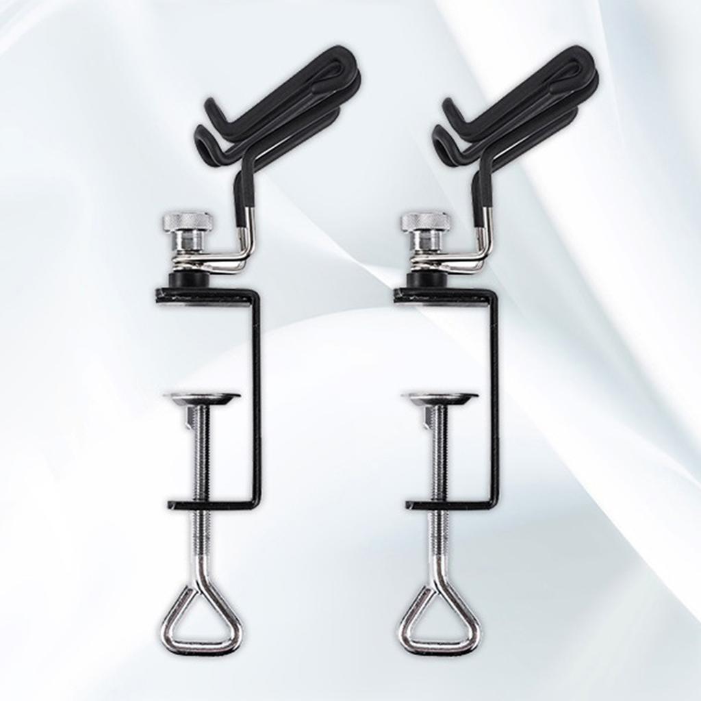 Universal Airbrush Holder Stand Practical Clamp-on Table Stand Air Brush Rack Tool Two-brush Holder for Most Airbrushes