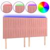 VidaXL LED Headboard Bedroom Furniture Double Bed Accessory Head of Bed Frame Interior Pink 3122733