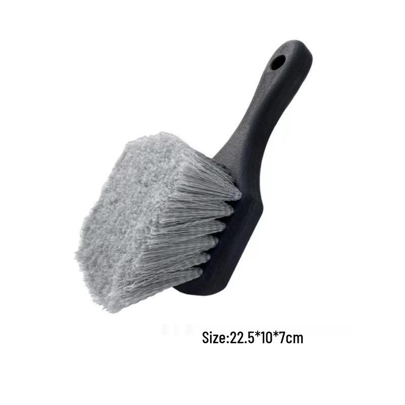 Car Tire & Wheel Cleaning Brush - Soft Bristle PVC Brush for Dust, Wheel Hubs, & Foot Pads