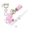 Anti-Loss Strap Goat Pendant Leather Sheep Bag Charm Kawaii Goat Car Keychain  Women