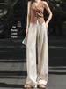 Women's Tencel Linen High Waist Wide Leg Pants - Summer 2026, Old Money Style, Relaxed Casual Loose Fit