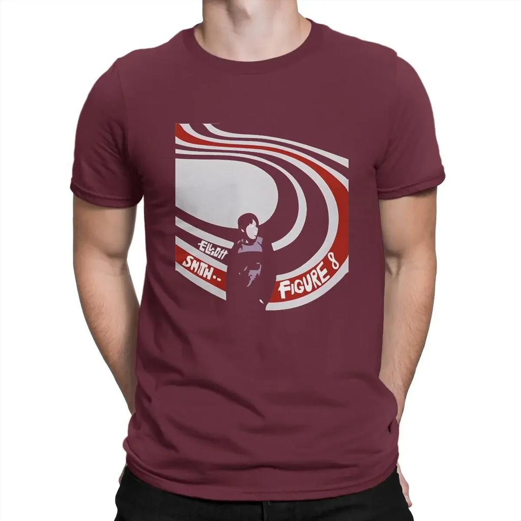 Figure Eight T Shirts Elliott Smith Leisure Tee Shirt Short Sleeve Round Collar T-Shirts Cotton 4XL 5XL Clothing