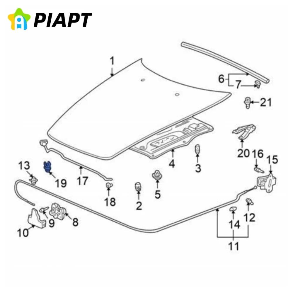 30pc Slot Cover Support Rod Clip Clamp for Honda Accord/Odyssey/Prelude (91503-SS0-003)