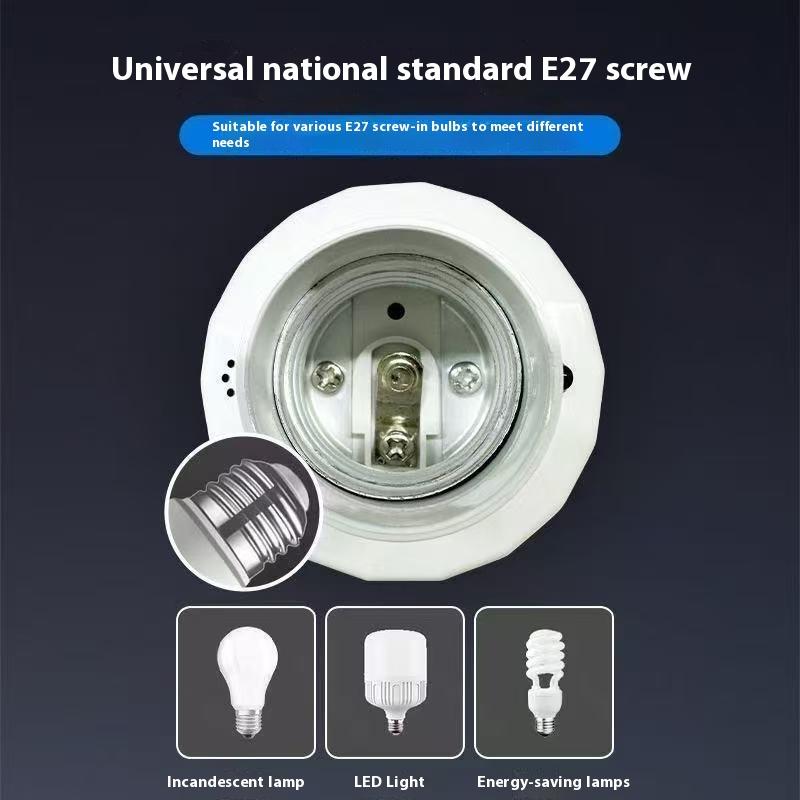 Ac85-265V E27 Lamp Base With Wireless Smart Remote Control Intelligent Switch Lamp Holder Cap Smart Home Accessory