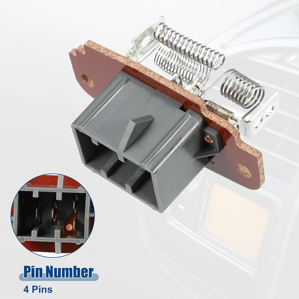 ACROPIX HVAC Blower Motor Resistor Heater Fit for Ford for Ranger for Ford Explorer 1995-2001 NO.4L5Z19A706AA - Pack of 1 Silver Tone
