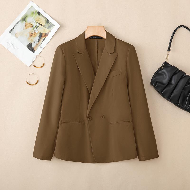 ZANZEA Damen Freizeit Revers Langarm Dünne Strickjacke Tops