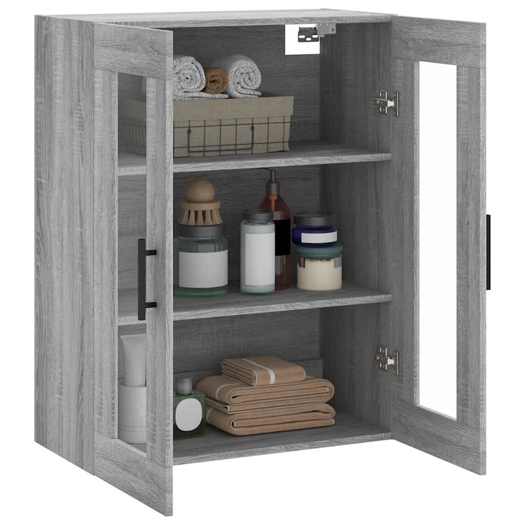 Wall Mounted Cabinet Grey Sonoma 69.5 X 34 X 90 Cm