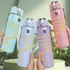 1PC Gold Wing Emblem Art 750ml Sports Water Bottle Leakproof Straw Lid Outdoor Office Home