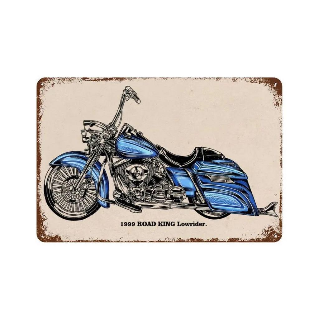 Metal Tin Signs Plaque Cool Motorcycle Wall Decoration Vintage Iron Painting Art Posters for Man Cave Home Cafe Garage Club Bar