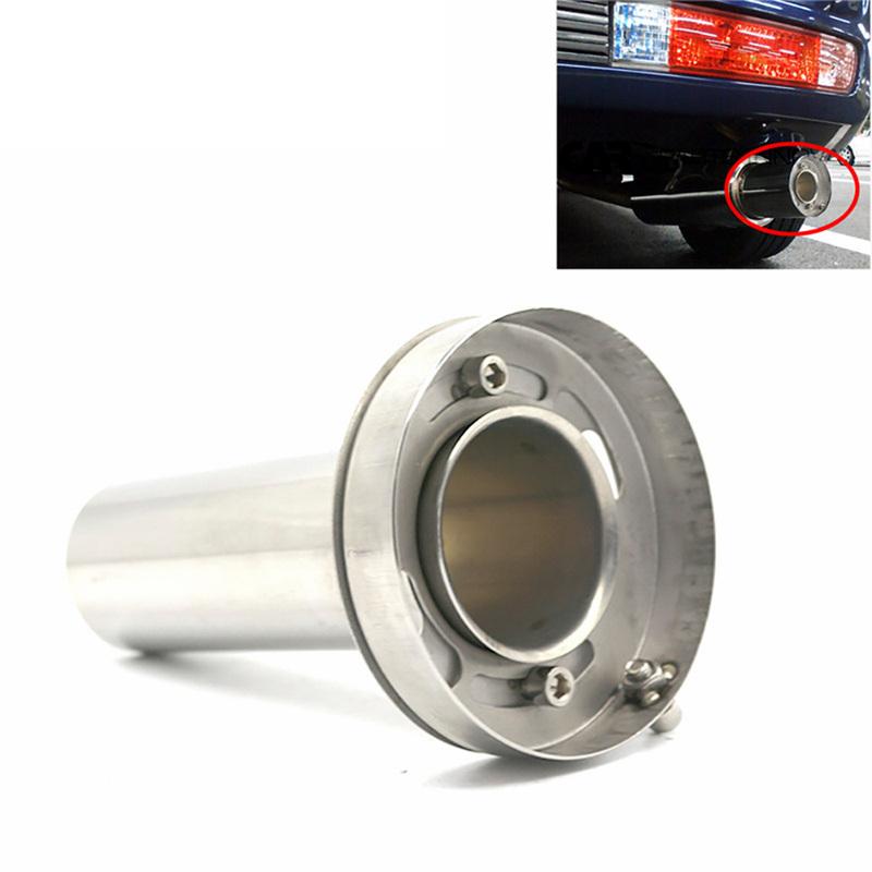 Verstellbarer Universal-Auspuffschalldämpfer 85 mm (3,5 Zoll) / 98 mm (4 Zoll) / 110 mm (4,5 Zoll) für Pkw, verchromter Edelstahl, YC101073