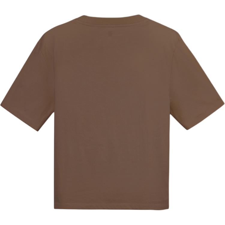 Timberland Outdoor Breathable Solid Color Comfortable Loose Fit Short Sleeve T-Shirt Women T-Shirts Chocolate A5NJE-BK0