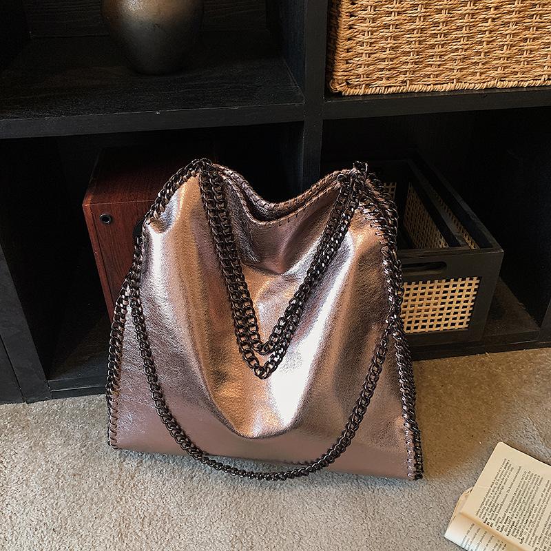 Große Kapazität Kettenglied Pendler-Tragetasche Damen Frühjahr 2026 Neu Lässiger Stil Personalisierte Schulter-Umhängetasche