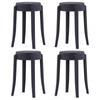 Day and Night - Day and Night Stackable Stools 4 Units Black Plastic