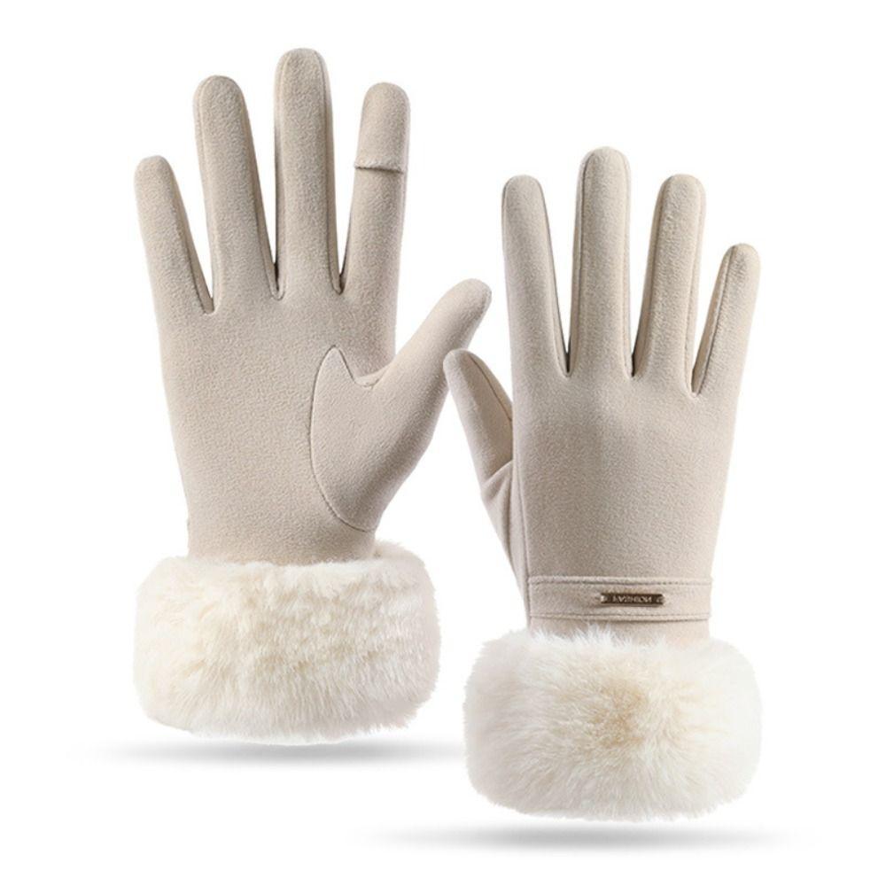 Soft Fleece Lined Winter Warm Gloves Waterproof Touch Screen Gloves Cold-proof Gloves  Cold Weather