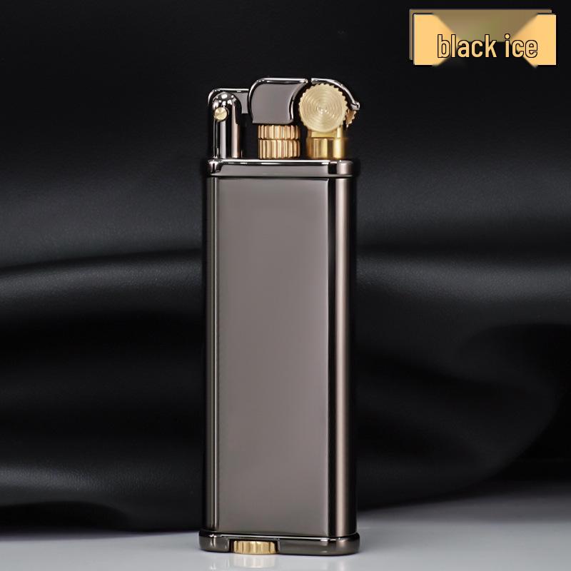 CHIEF Leader 316 Ultra-Thin Slim Metal Windproof Kerosene Lighter with Flint - High-End Men's Gift