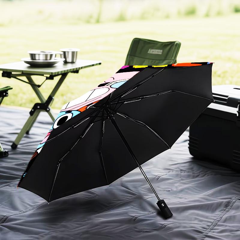 Gum's Colorful Friends Umbrella Folding umbrella, automatic umbrella 8-Frame for Travel, camping Use Gift for Halloween Christmas
