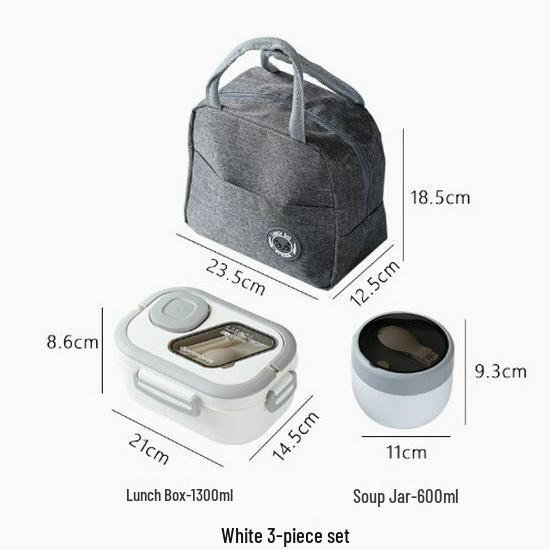 Compact Insulated Lunch Bag & Microwaveable Bento Box for Students & Office Workers