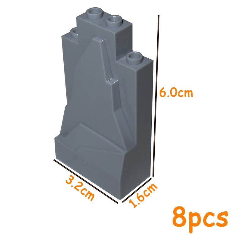 Non-Toxic Mountain House Garden Rockery Accessories Building Blocks Rock Moc City Street Panel Diy Parts Hill Stone Bricks 6083 6082 30246