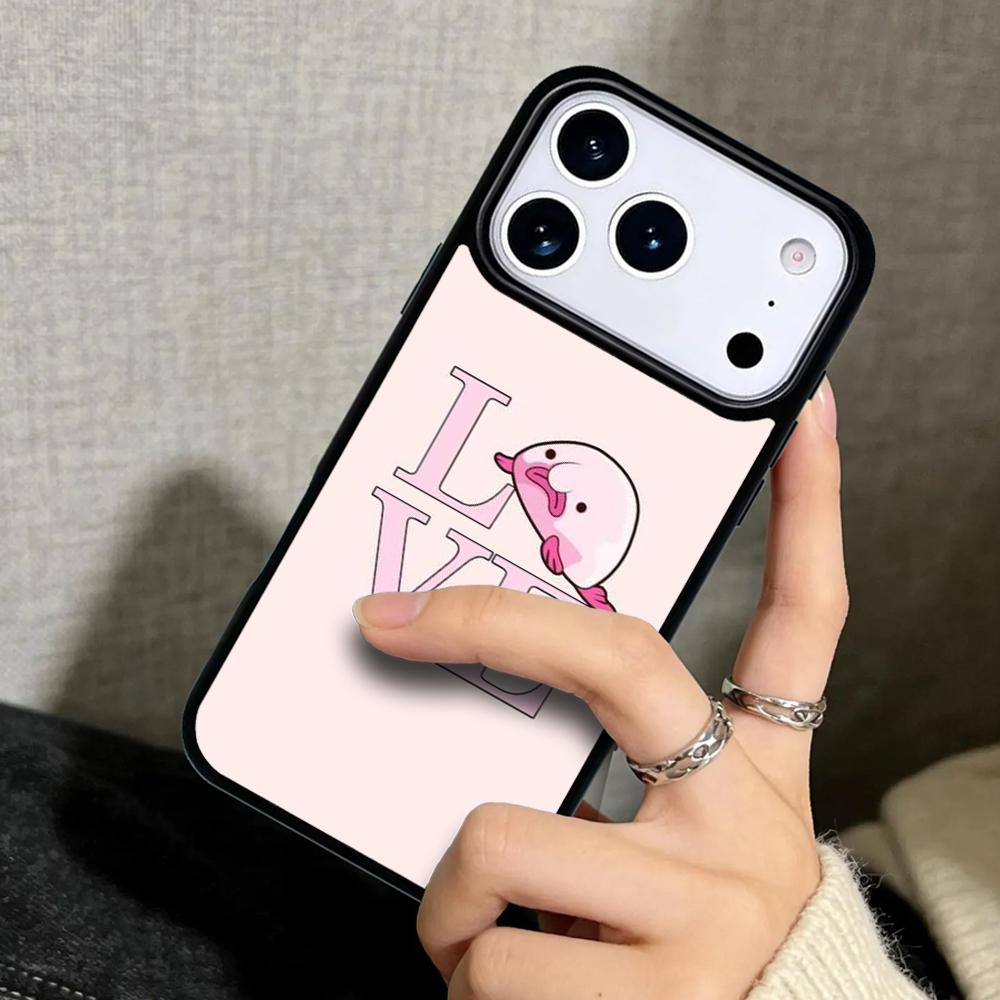 Capa Case for iPhone 17 Air 16 Pro Max 15 Plus 11 13 Mini 14 12 Back Phone Cover Cute Blobfish