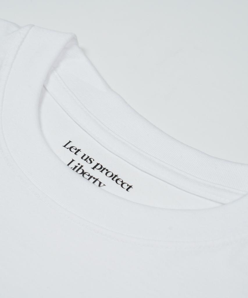 Leopeul Pink Butterfly Graffiti T-Shirt White