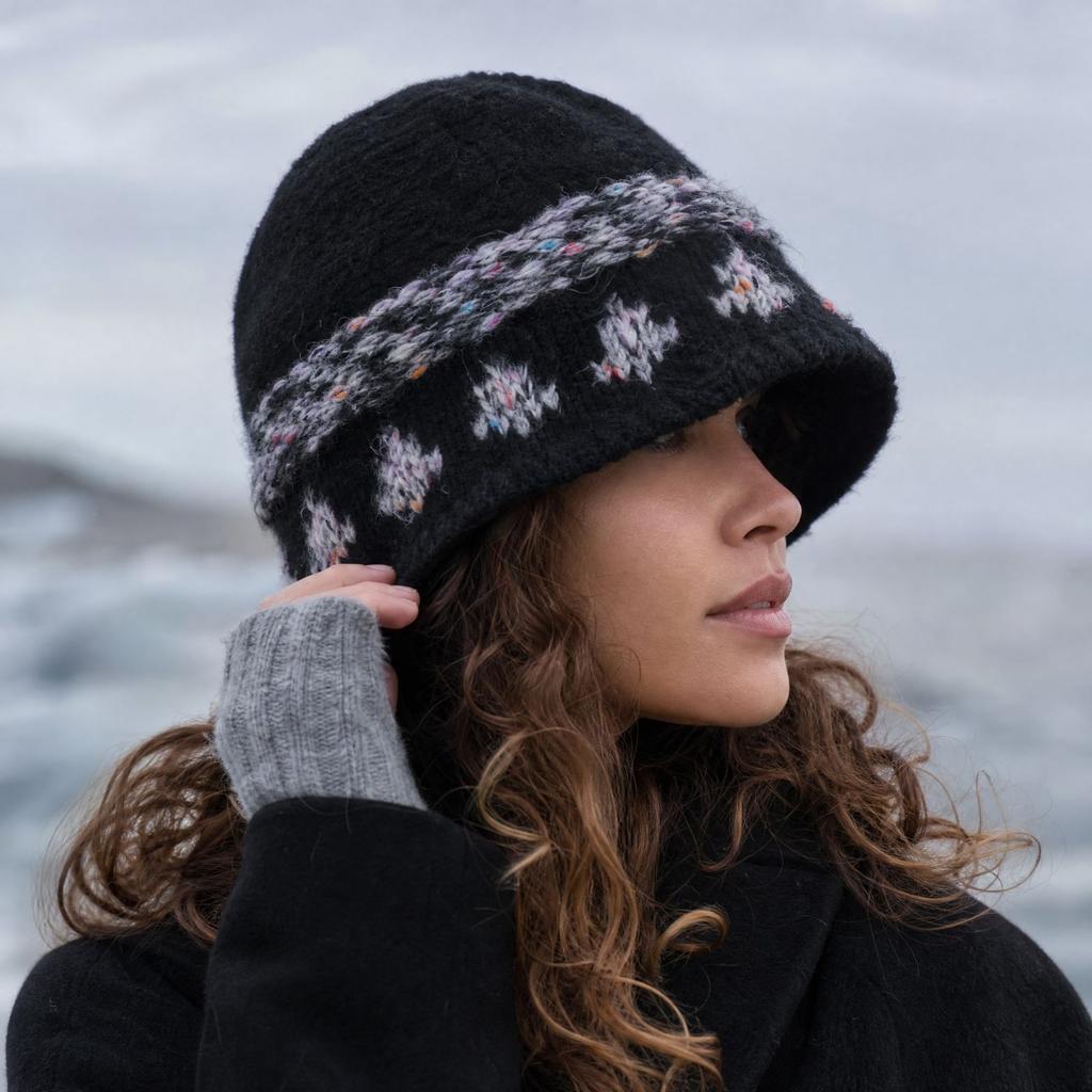 Unisex Slouchy with Ear for Winter, Warm Knit Hat for Men and Women