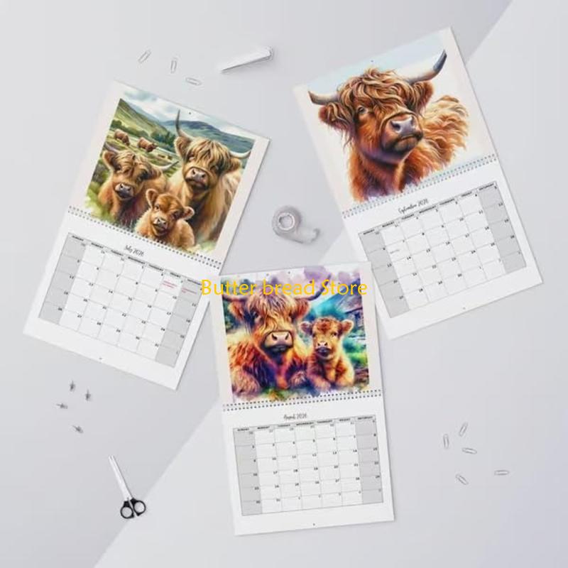 W89C Sustainable Cow 2026 Calendar Made From Recycled Materials Includes Easy Tear Off Design And Dates For Green CN